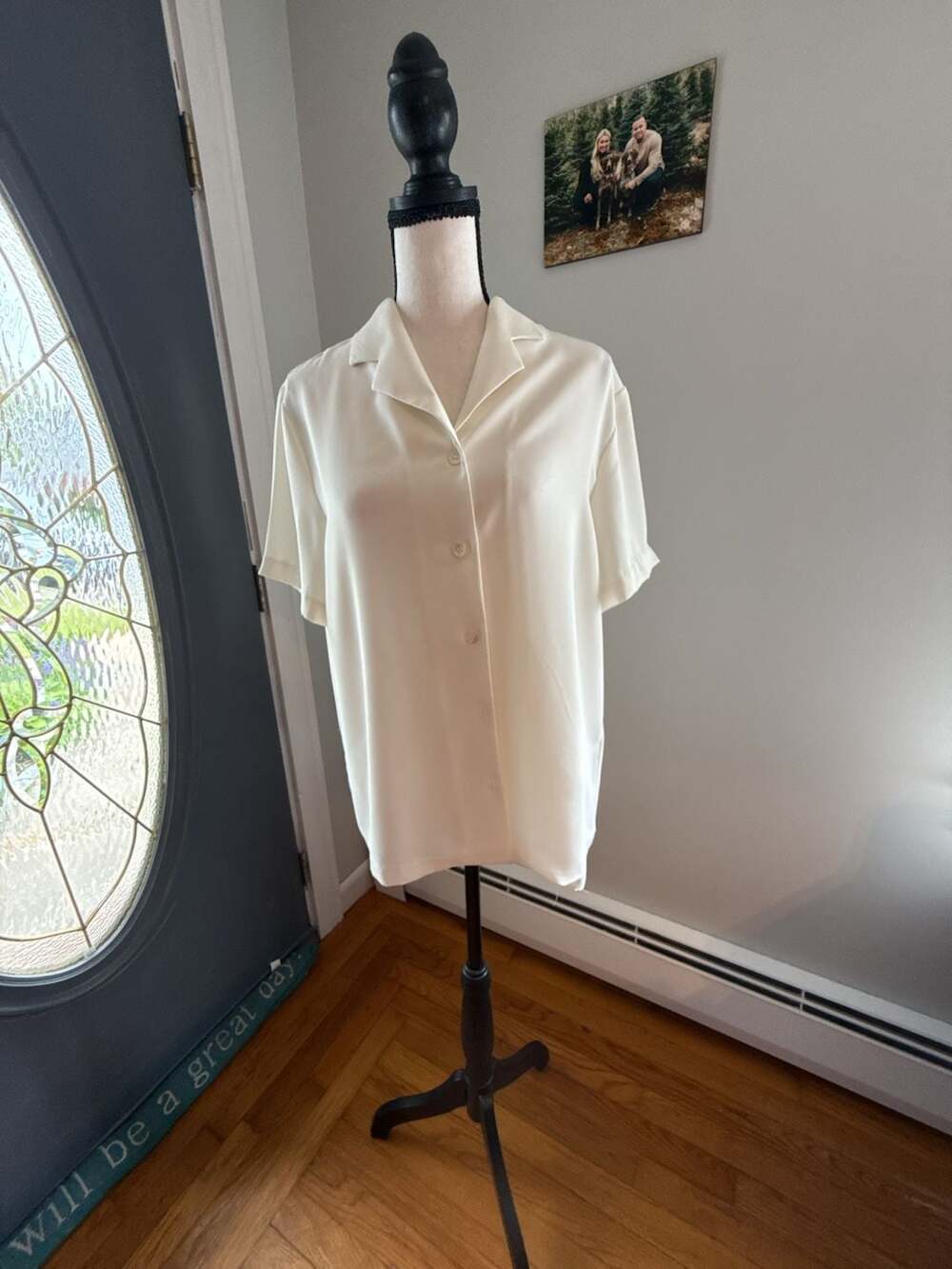 Talbots Women's Short Sleeve Button Down Shirt Size 12
